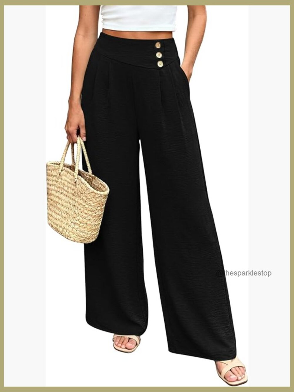 Wide Leg Palazzo Pants High Waisted Summer Flowy Lounge Pant Beach Vacation